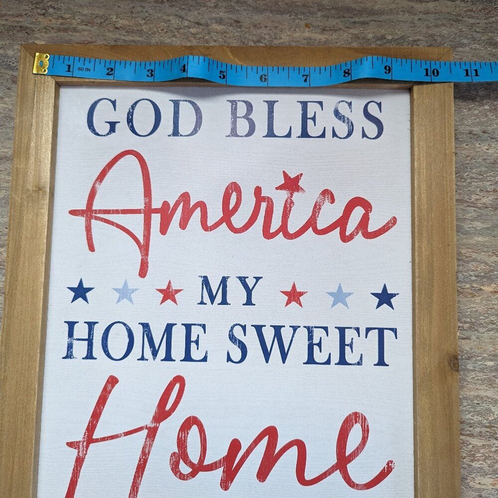Patriotic Wall Decor, Red White Blue Decor Ashland Home Wall Sign Decor NWT 2PK - Picture 8 of 14
